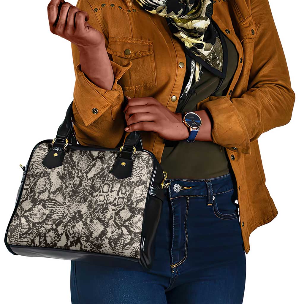 African Wild Animal Skins Shoulder Handbag Snake and Crocodile Mix Skin - African Pride