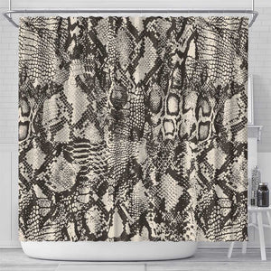 African Wild Animal Skins Shower Curtain Snake and Crocodile Mix Skin - African Pride