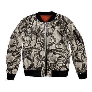 African Wild Animal Skins Sleeve Zip Bomber Jacket Snake and Crocodile Mix Skin - African Pride