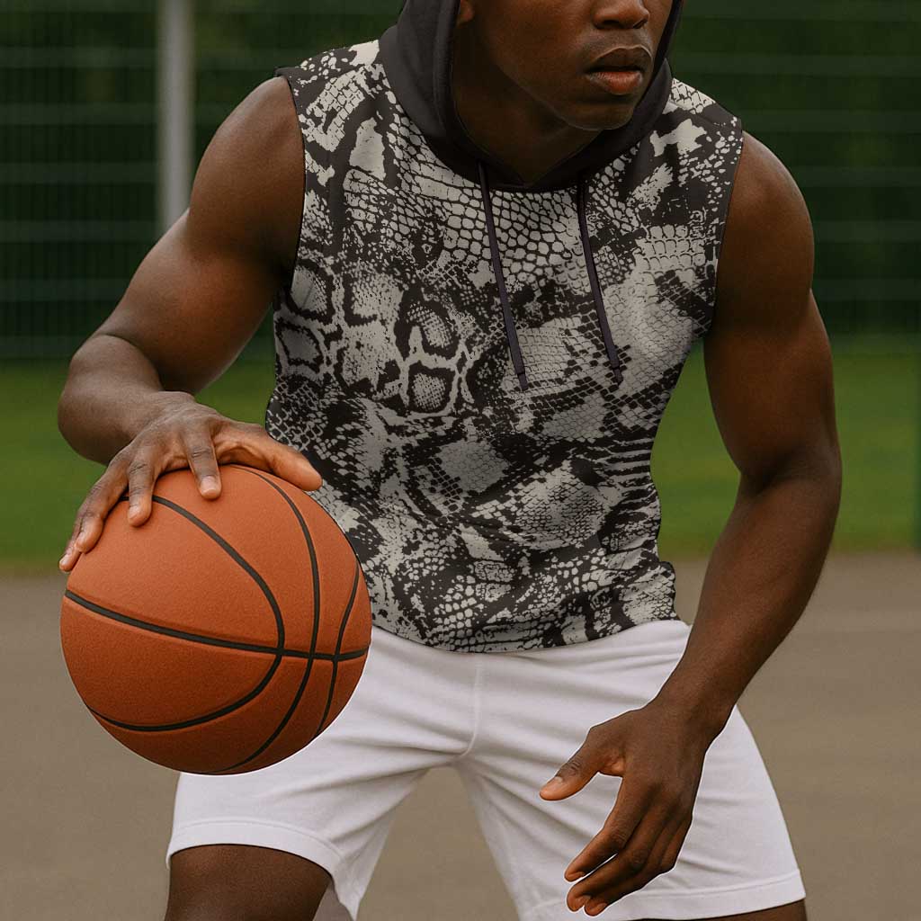 African Wild Animal Skins Sleeveless Hoodie Snake and Crocodile Mix Skin - African Pride