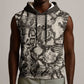 African Wild Animal Skins Sleeveless Hoodie Snake and Crocodile Mix Skin - African Pride