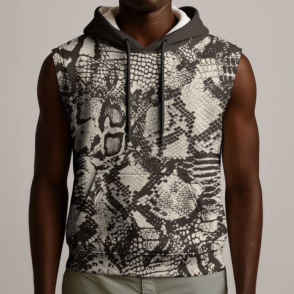 African Wild Animal Skins Sleeveless Hoodie Snake and Crocodile Mix Skin - African Pride
