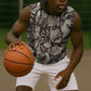 African Wild Animal Skins Sleeveless Zip Hoodie Snake and Crocodile Mix Skin - African Pride