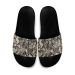 African Wild Animal Skins Slide Sandals Snake and Crocodile Mix Skin