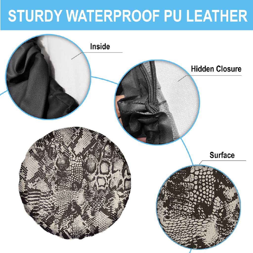 African Wild Animal Skins Spare Tire Cover Snake and Crocodile Mix Skin - African Pride