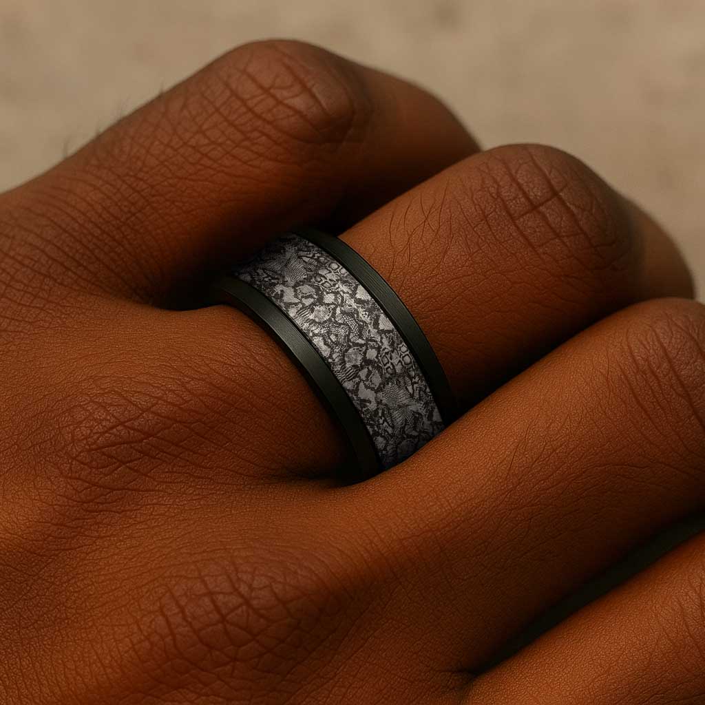 African Wild Animal Skins Spinner Ring Snake and Crocodile Mix Skin - African Pride