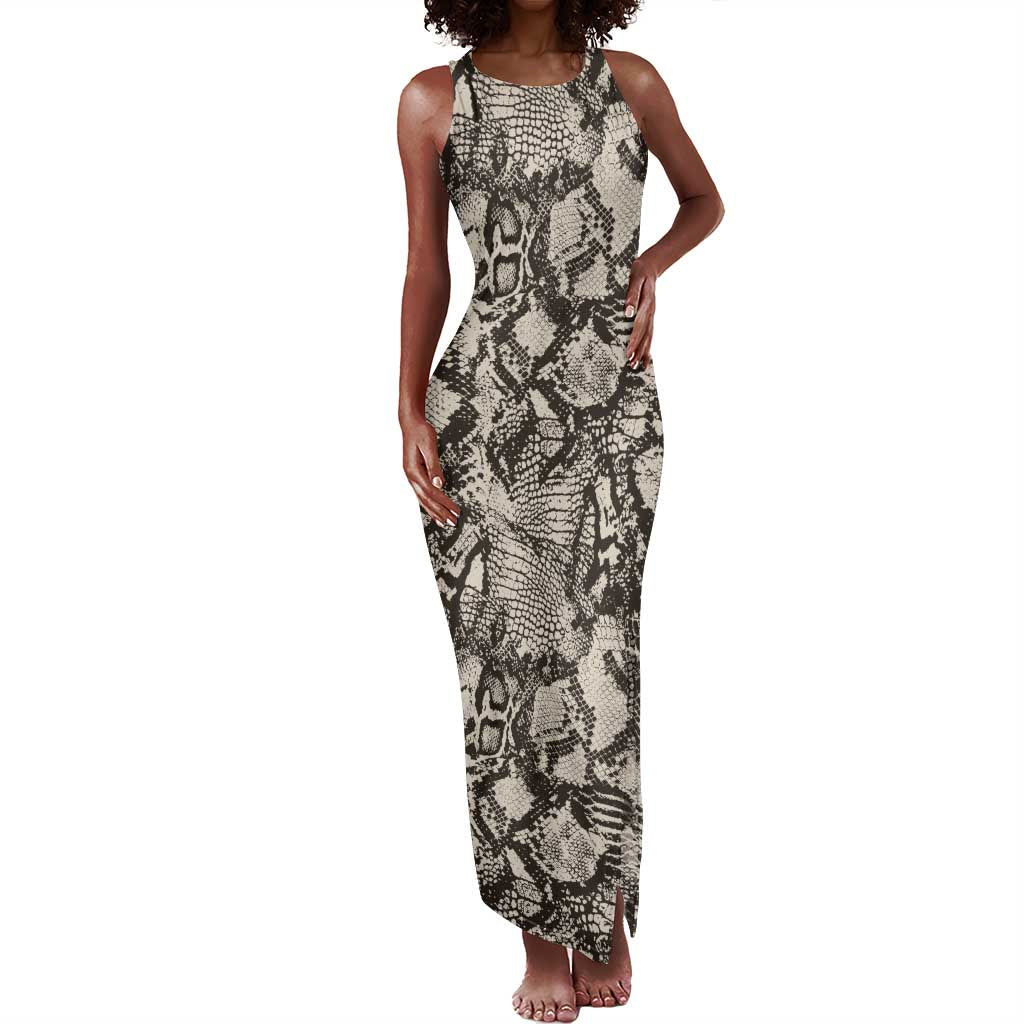 African Wild Animal Skins Tank Maxi Dress Snake and Crocodile Mix Skin - African Pride