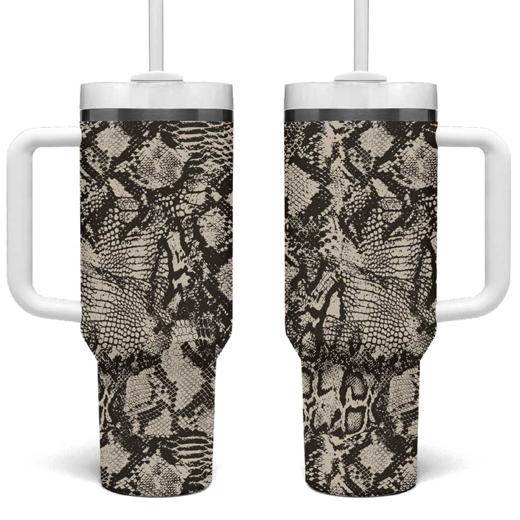 African Wild Animal Skins Tumbler With Handle Snake and Crocodile Mix Skin - African Pride