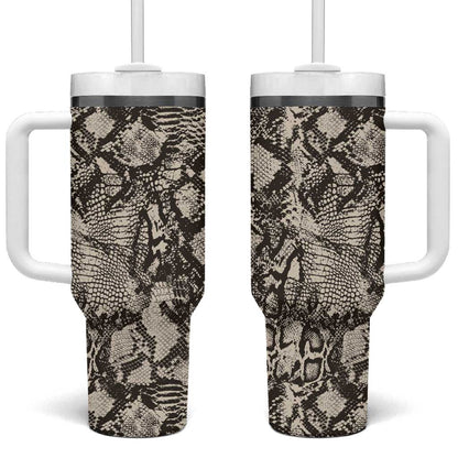 African Wild Animal Skins Tumbler With Handle Snake and Crocodile Mix Skin - African Pride