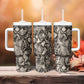 African Wild Animal Skins Tumbler With Handle Snake and Crocodile Mix Skin - African Pride