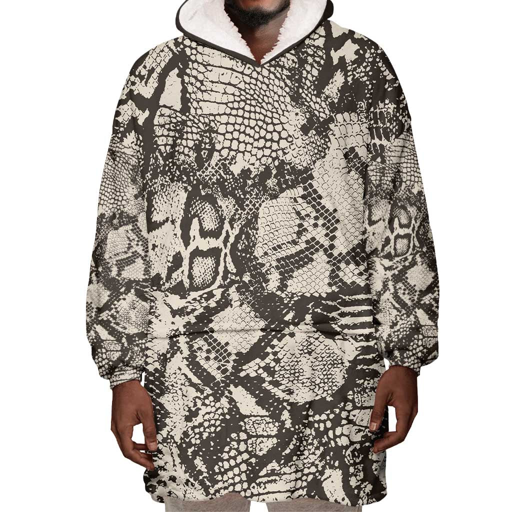 African Wild Animal Skins Wearable Blanket Hoodie Snake and Crocodile Mix Skin - African Pride