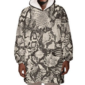 African Wild Animal Skins Wearable Blanket Hoodie Snake and Crocodile Mix Skin - African Pride