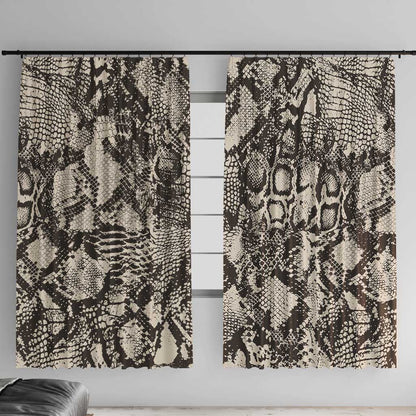African Wild Animal Skins Window Curtain Snake and Crocodile Mix Skin - African Pride