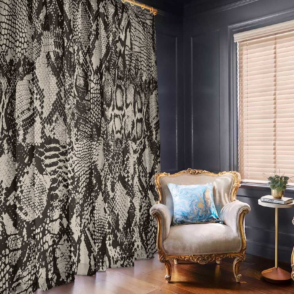 African Wild Animal Skins Window Curtain Snake and Crocodile Mix Skin - African Pride
