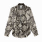 African Wild Animal Skins Women Casual Shirt Snake and Crocodile Mix Skin - African Pride