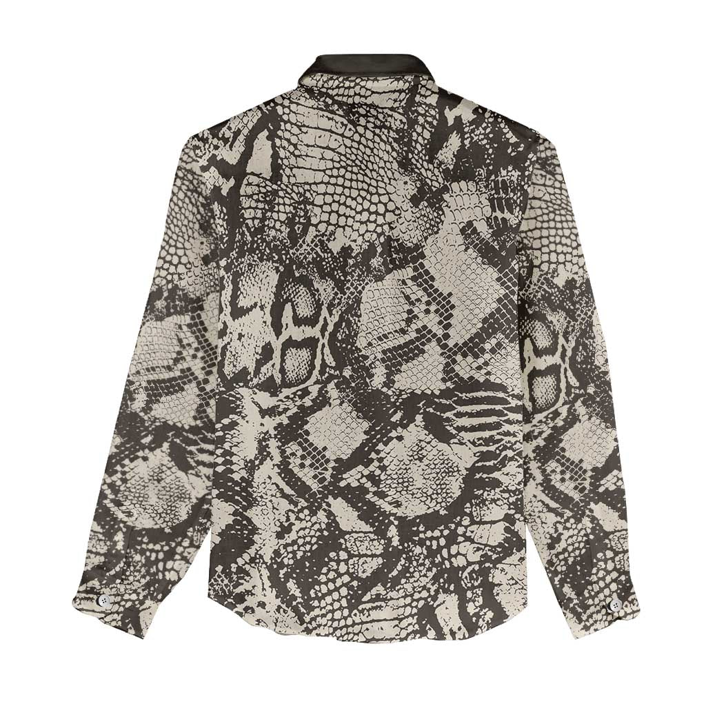 African Wild Animal Skins Women Casual Shirt Snake and Crocodile Mix Skin - African Pride