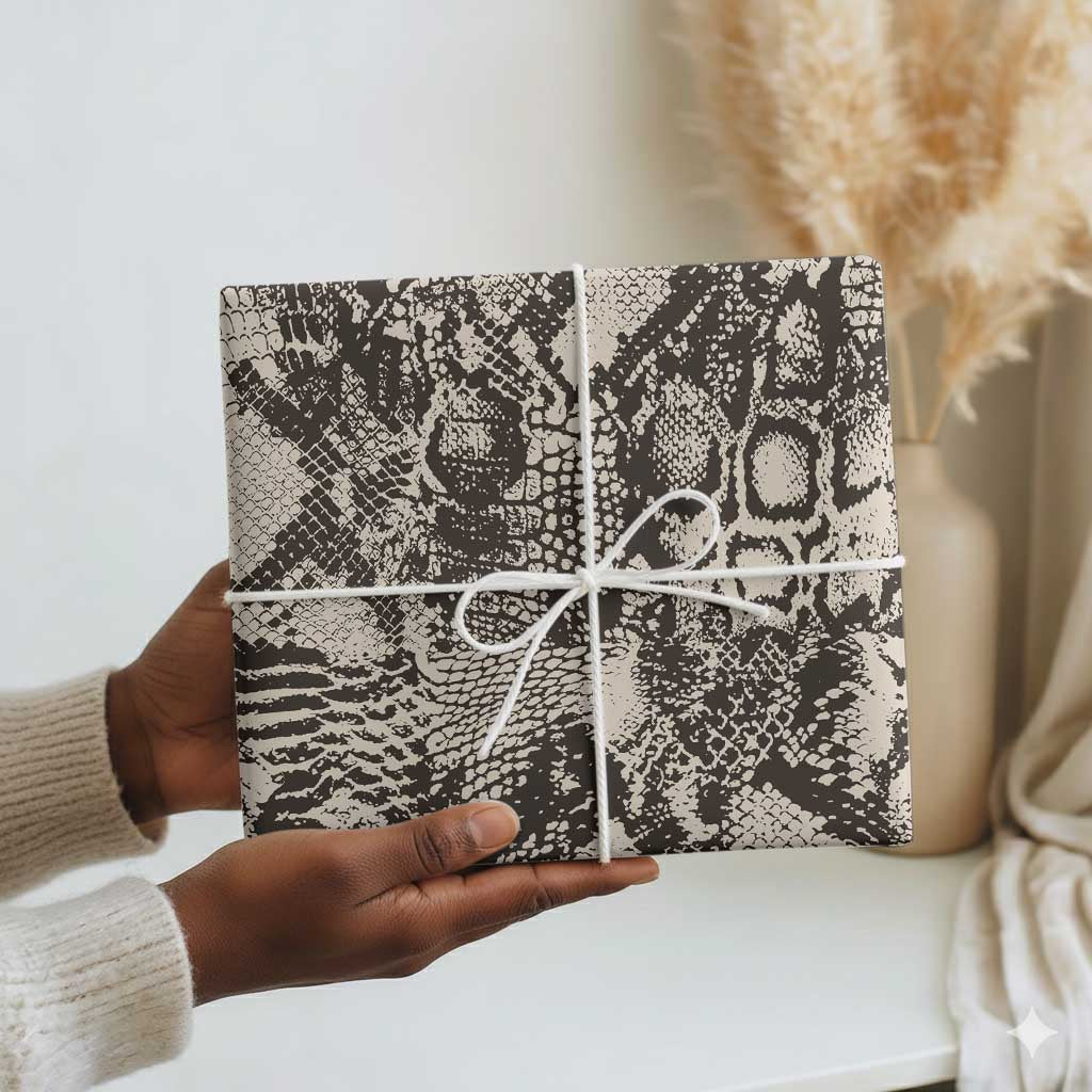 African Wild Animal Skins Wrapping Paper Snake and Crocodile Mix Skin - African Pride
