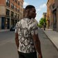 African Wild Animal Skins Zipper Polo Shirt Snake and Crocodile Mix Skin