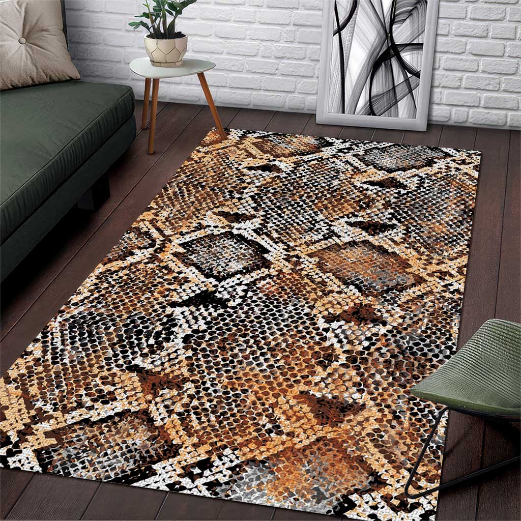 African Wild Animal Skins Area Rug Vintage Snake Skin Pattern - African Pride