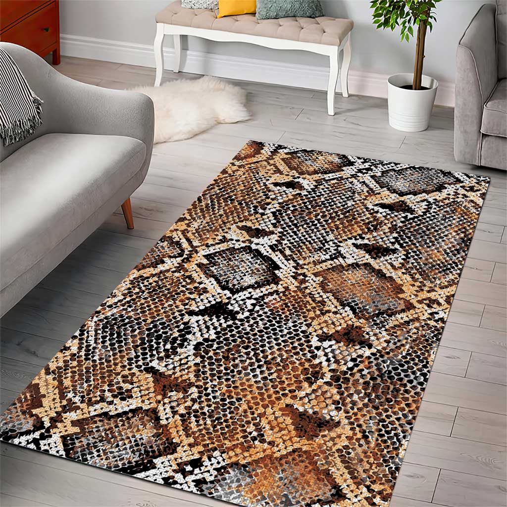 African Wild Animal Skins Area Rug Vintage Snake Skin Pattern - African Pride