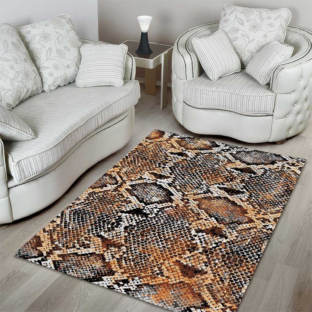 African Wild Animal Skins Area Rug Vintage Snake Skin Pattern - African Pride