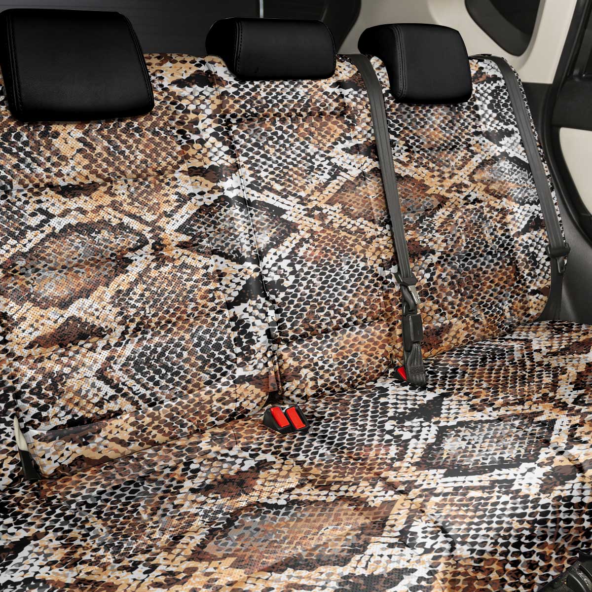 African Wild Animal Skins Back Car Seat Cover Vintage Snake Skin Pattern - African Pride