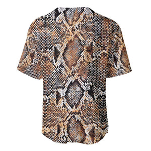 African Wild Animal Skins Baseball Jersey Vintage Snake Skin Pattern - African Pride