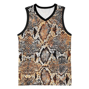 African Wild Animal Skins Basketball Jersey Vintage Snake Skin Pattern - African Pride
