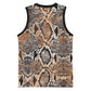 African Wild Animal Skins Basketball Jersey Vintage Snake Skin Pattern - African Pride