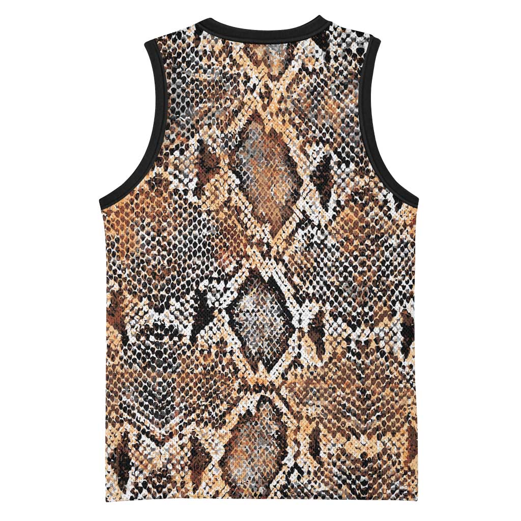 African Wild Animal Skins Basketball Jersey Vintage Snake Skin Pattern - African Pride