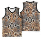 African Wild Animal Skins Basketball Jersey Vintage Snake Skin Pattern - African Pride