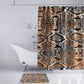 African Wild Animal Skins Bathroom Set Vintage Snake Skin Pattern