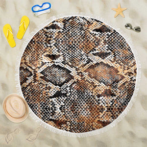 African Wild Animal Skins Beach Blanket Vintage Snake Skin Pattern - African Pride