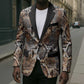 African Wild Animal Skins Blazer Vintage Snake Skin Pattern