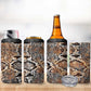 African Wild Animal Skins 4 in 1 Can Cooler Tumbler Vintage Snake Skin Pattern - African Pride