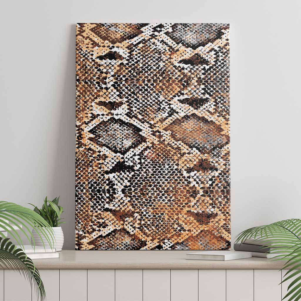 African Wild Animal Skins Canvas Wall Art Vintage Snake Skin Pattern - African Pride