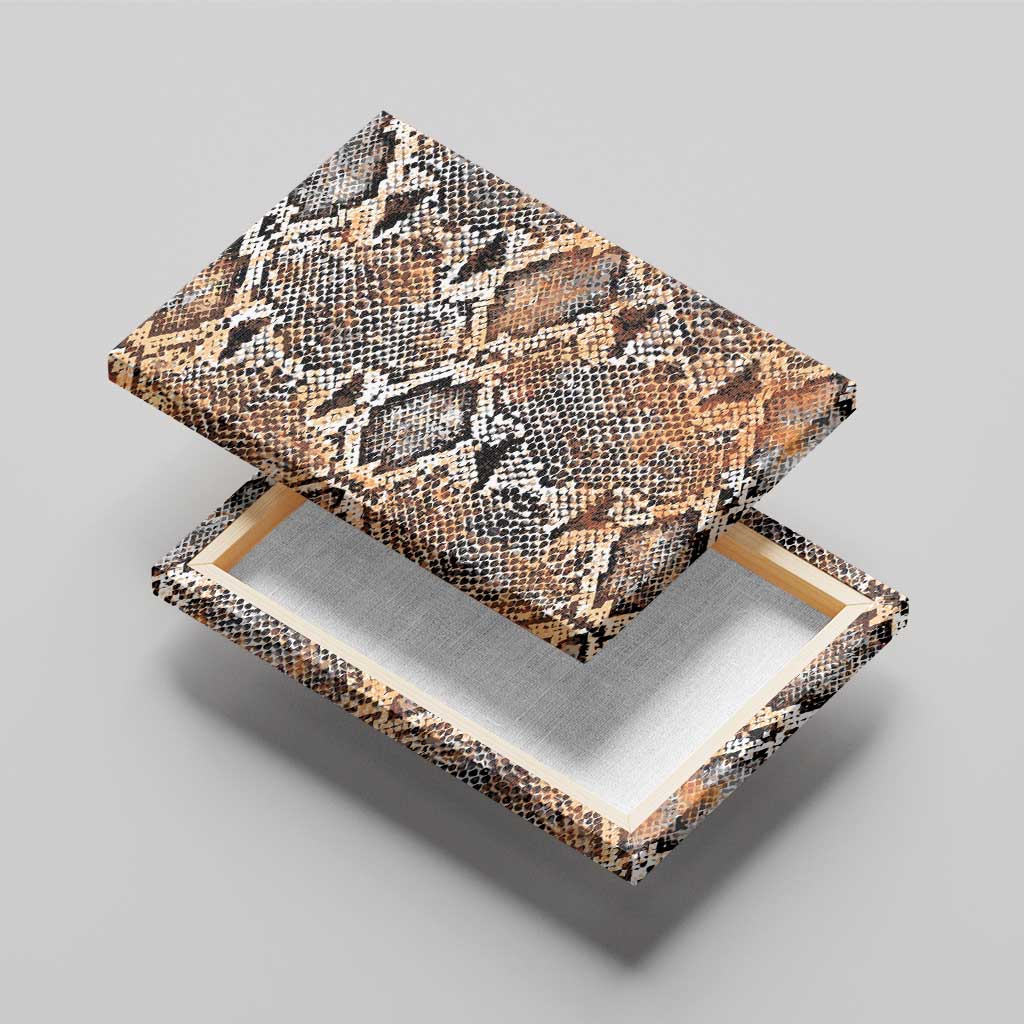 African Wild Animal Skins Canvas Wall Art Vintage Snake Skin Pattern - African Pride
