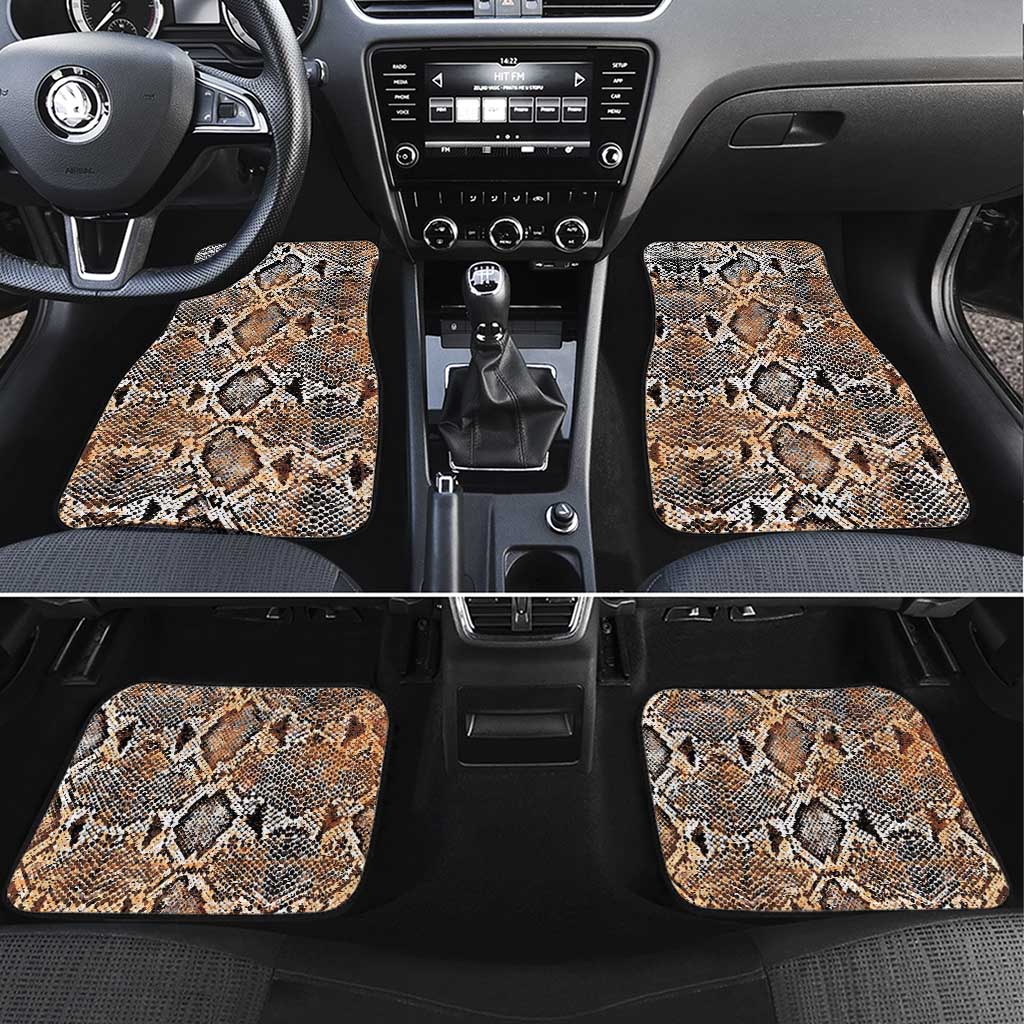 African Wild Animal Skins Car Mats Vintage Snake Skin Pattern - African Pride