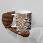 African Wild Animal Skins Ceramic Mug Vintage Snake Skin Pattern