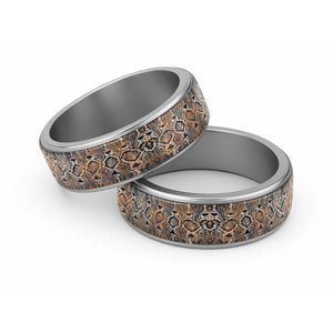 African Wild Animal Skins Classic Ring Vintage Snake Skin Pattern - African Pride