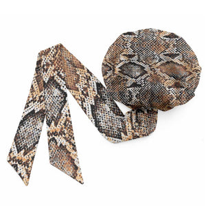 African Wild Animal Skins Easy Headwrap Vintage Snake Skin Pattern