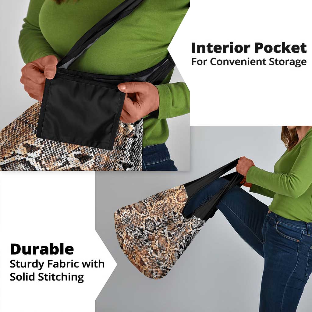 African Wild Animal Skins Grocery Bag Vintage Snake Skin Pattern - African Pride
