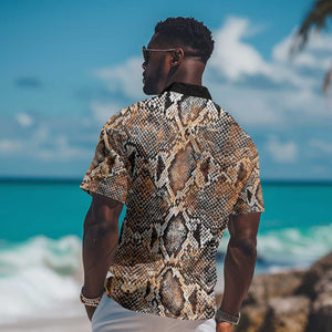 African Wild Animal Skins Hawaiian Shirt Vintage Snake Skin Pattern - African Pride