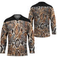 African Wild Animal Skins Hockey Jersey Vintage Snake Skin Pattern