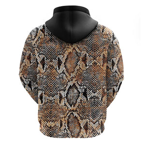 African Wild Animal Skins Hoodie Vintage Snake Skin Pattern - African Pride