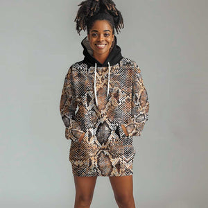 African Wild Animal Skins Hoodie Dress Vintage Snake Skin Pattern - African Pride
