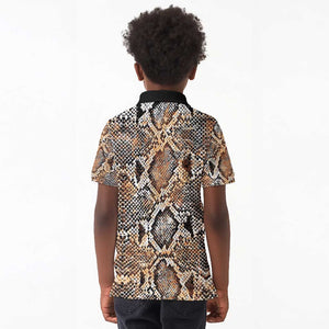 African Wild Animal Skins Kid Polo Shirt Vintage Snake Skin Pattern - African Pride