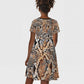 African Wild Animal Skins Kid Short Sleeve Dress Vintage Snake Skin Pattern - African Pride