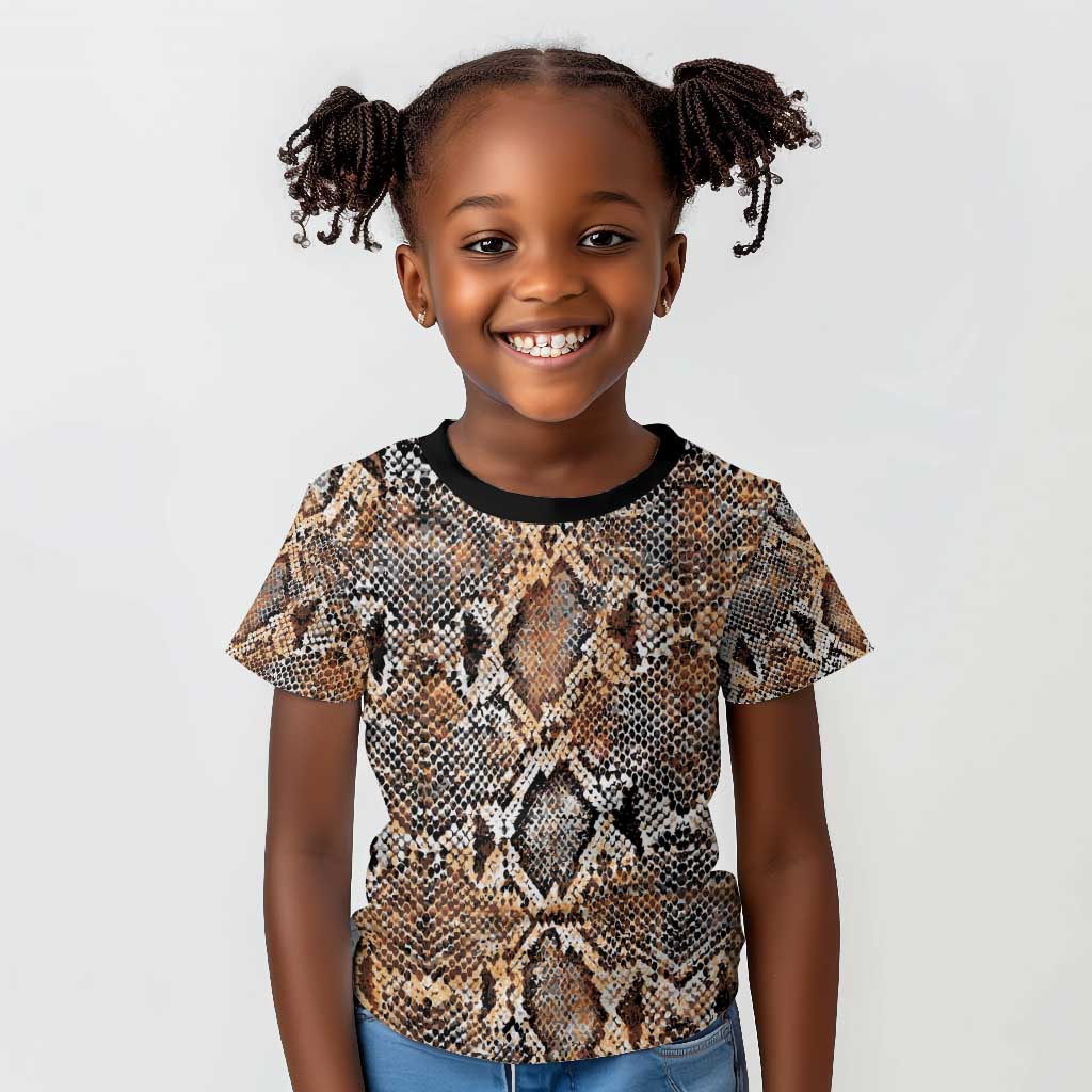 African Wild Animal Skins Kid T shirt Vintage Snake Skin Pattern - African Pride