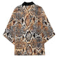 African Wild Animal Skins Kimono Vintage Snake Skin Pattern